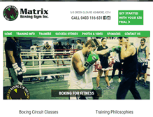 Tablet Screenshot of matrixboxing.com.au